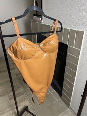 Ivy Park Adidas Brown Latex Bodysuit (Icy Drop)